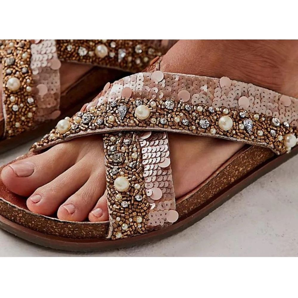 Free People Rose Gold Sandals - Picture 6 of 10